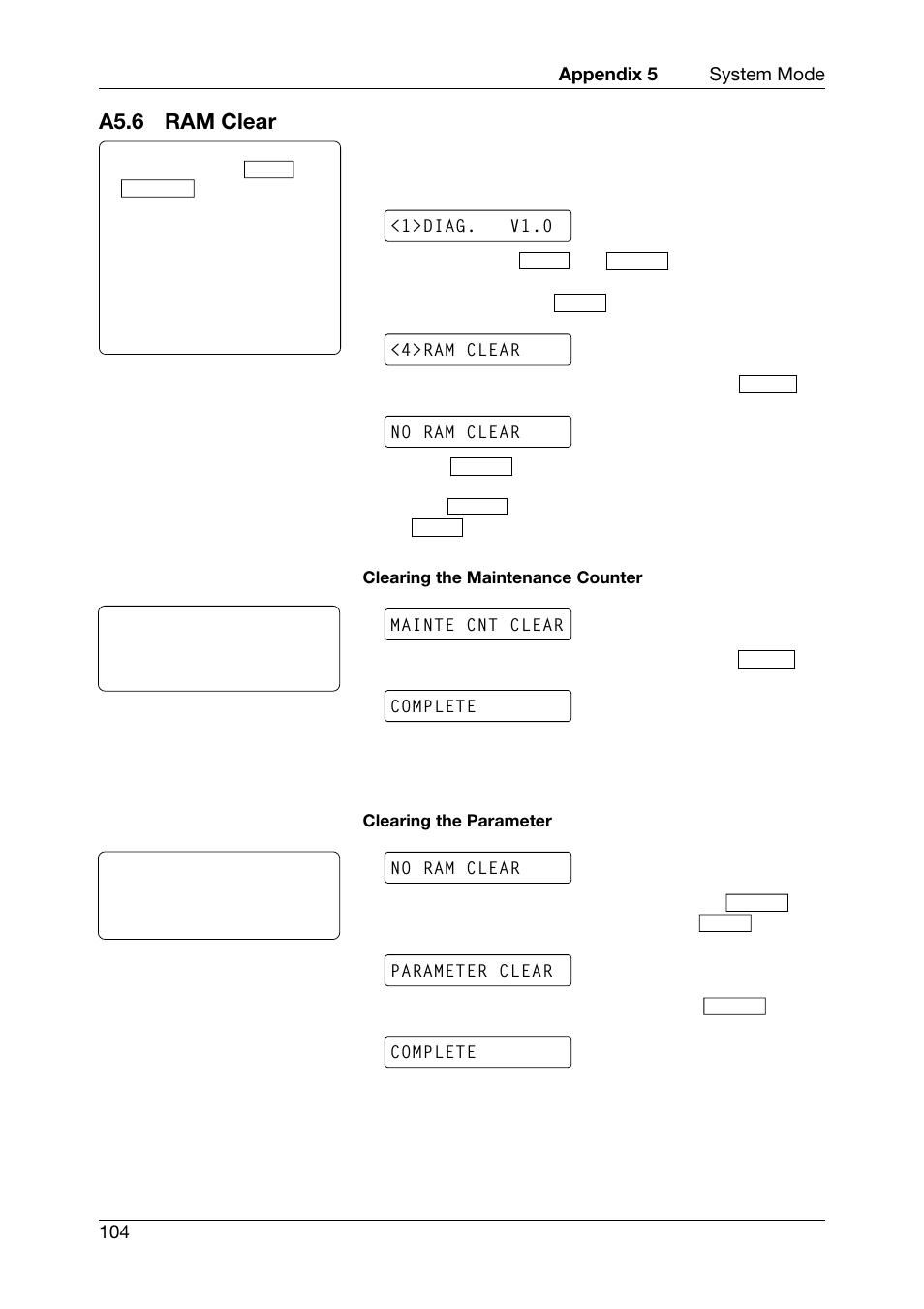 A5.6 ram clear | Toshiba TEC CB-426-T3-QQ User Manual | Page 112 / 122