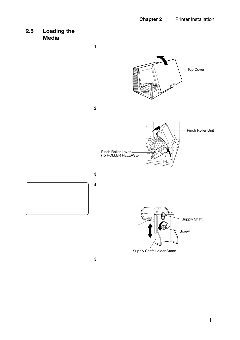 5 loading the media | Toshiba TEC CB-426-T3-QQ User Manual | Page 19 / 122