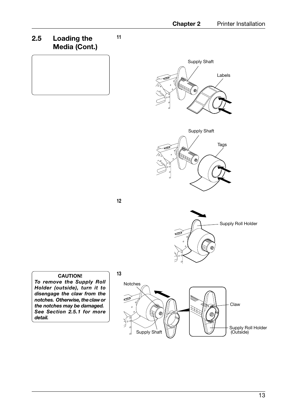 5 loading the media (cont.) | Toshiba TEC CB-426-T3-QQ User Manual | Page 21 / 122