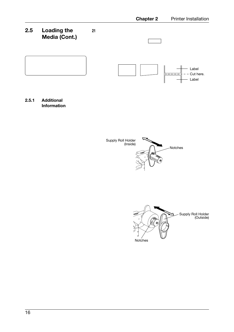 Additional information, 5 loading the media (cont.) | Toshiba TEC CB-426-T3-QQ User Manual | Page 24 / 122