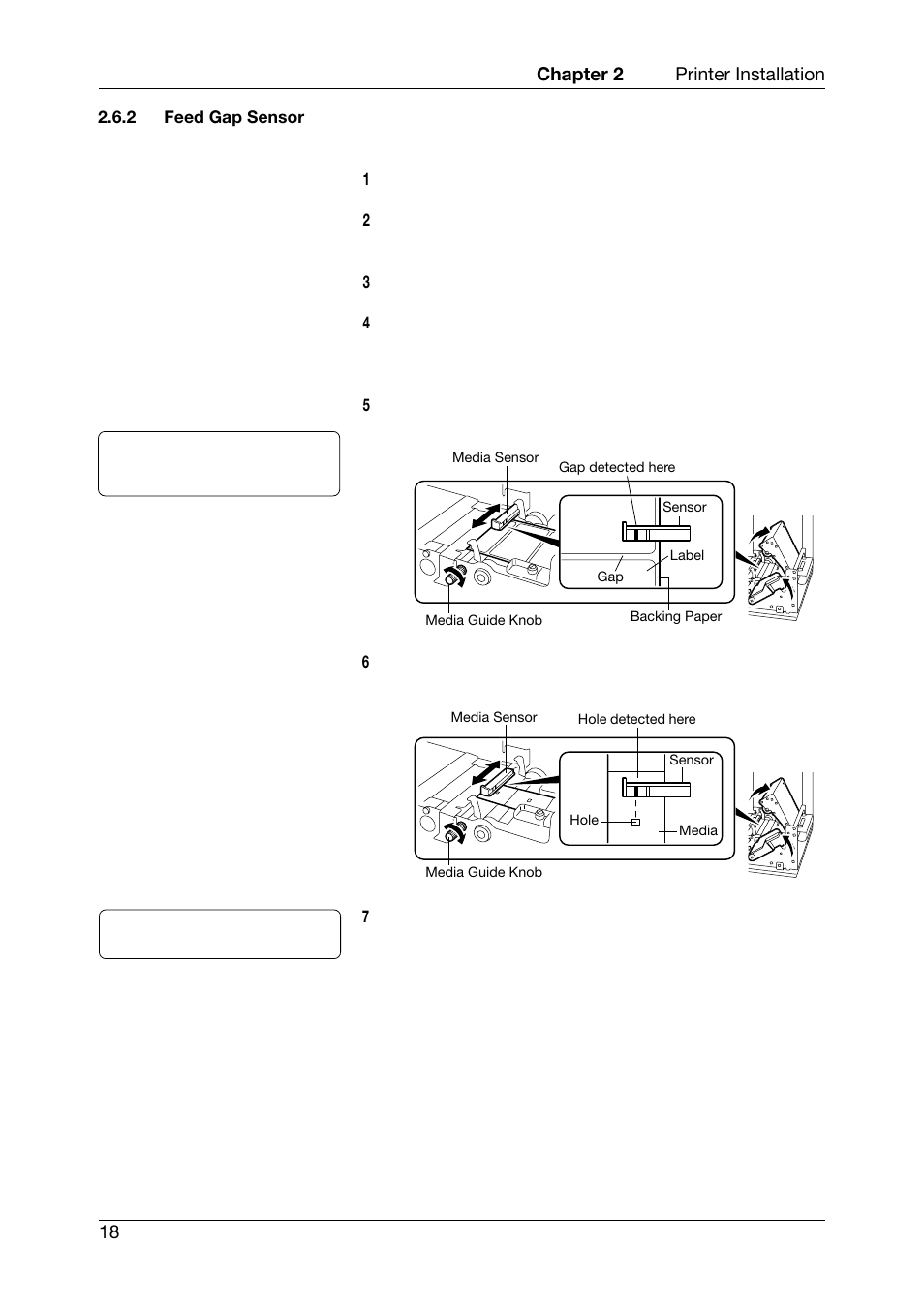 Feed gap sensor | Toshiba TEC CB-426-T3-QQ User Manual | Page 26 / 122