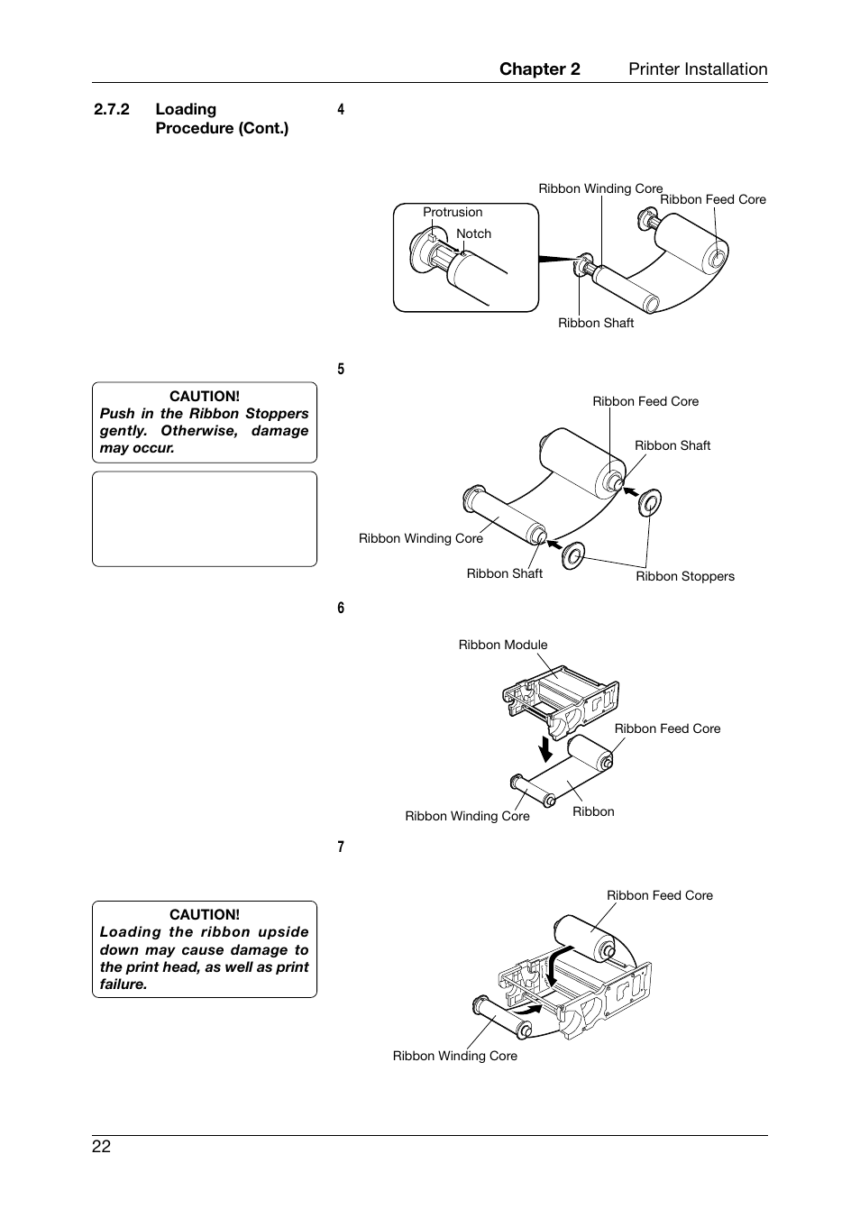 Chapter 2 printer installation 22 | Toshiba TEC CB-426-T3-QQ User Manual | Page 30 / 122