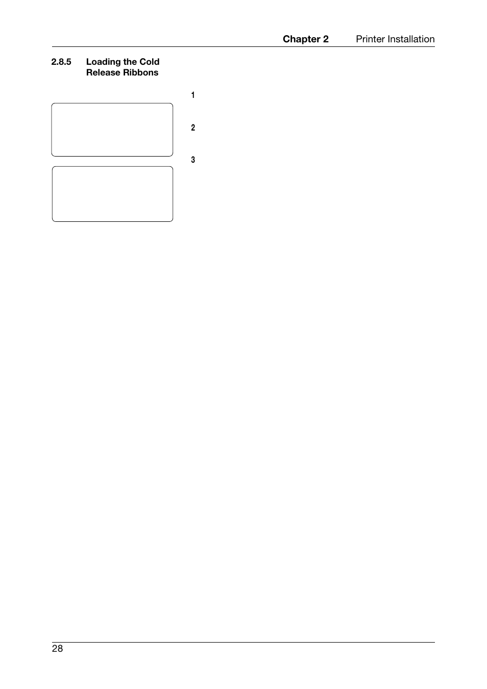 Loading the cold release ribbons | Toshiba TEC CB-426-T3-QQ User Manual | Page 36 / 122