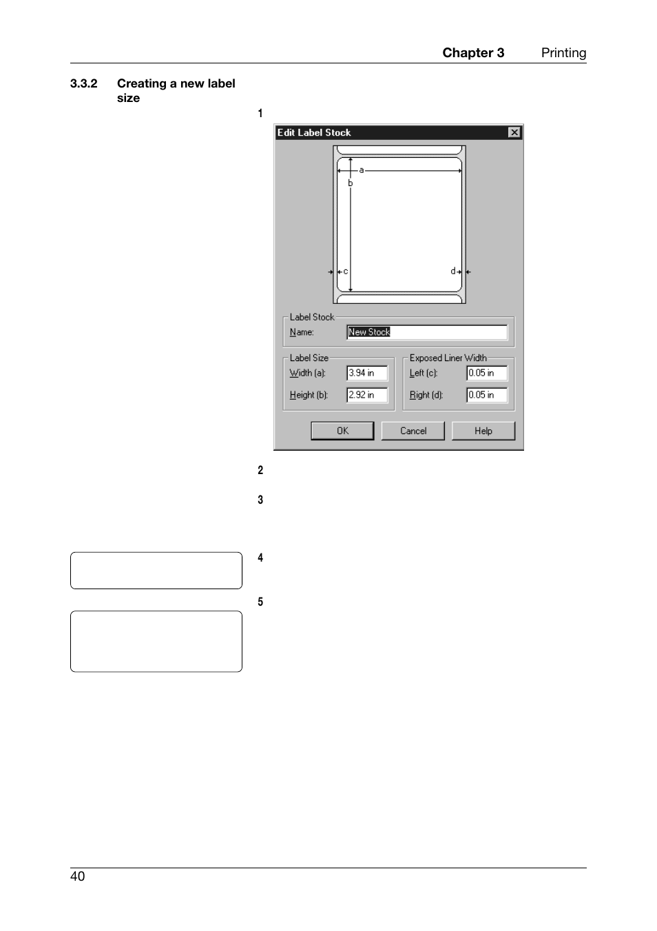 Creating a new label size | Toshiba TEC CB-426-T3-QQ User Manual | Page 48 / 122