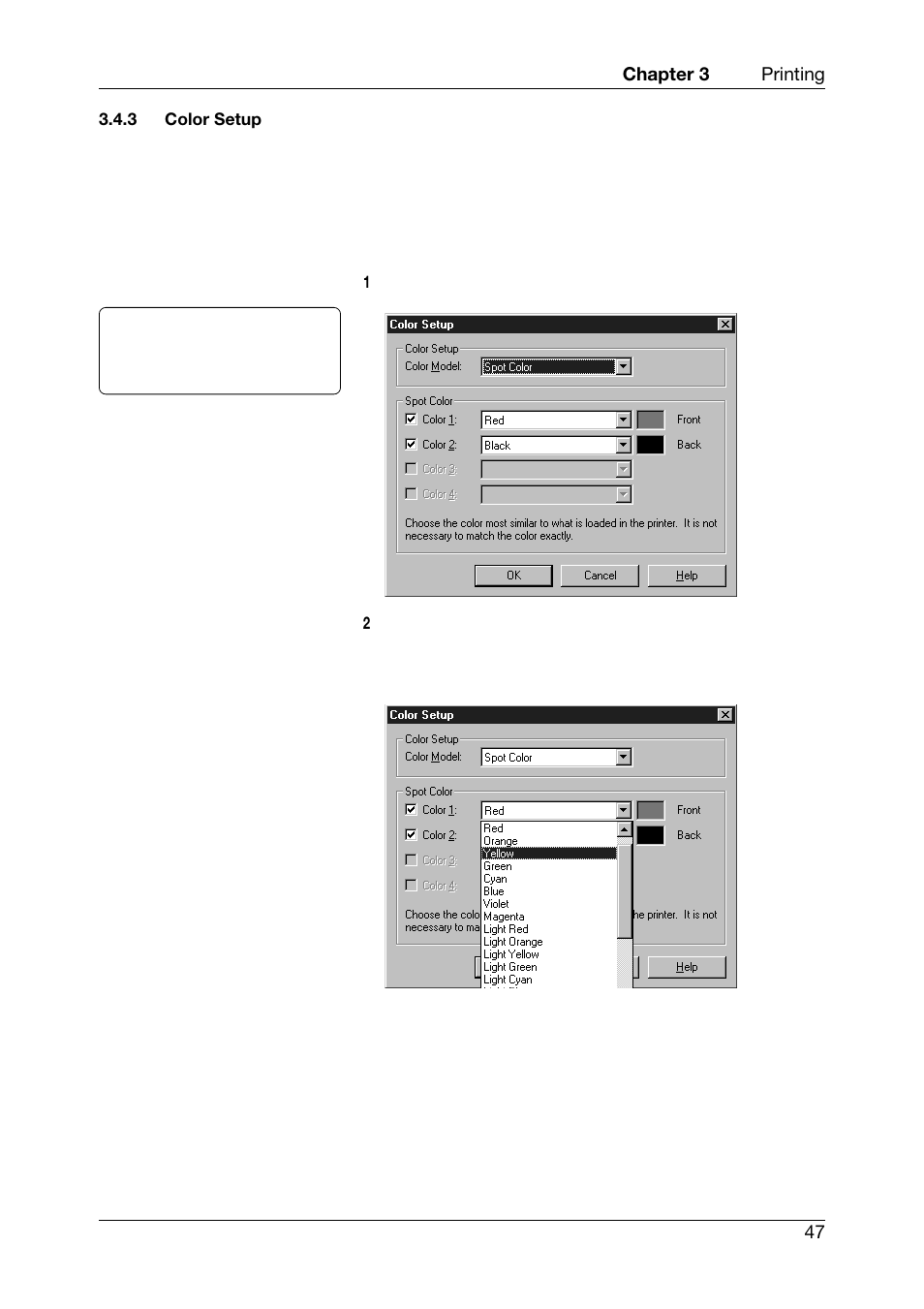 Color setup | Toshiba TEC CB-426-T3-QQ User Manual | Page 55 / 122