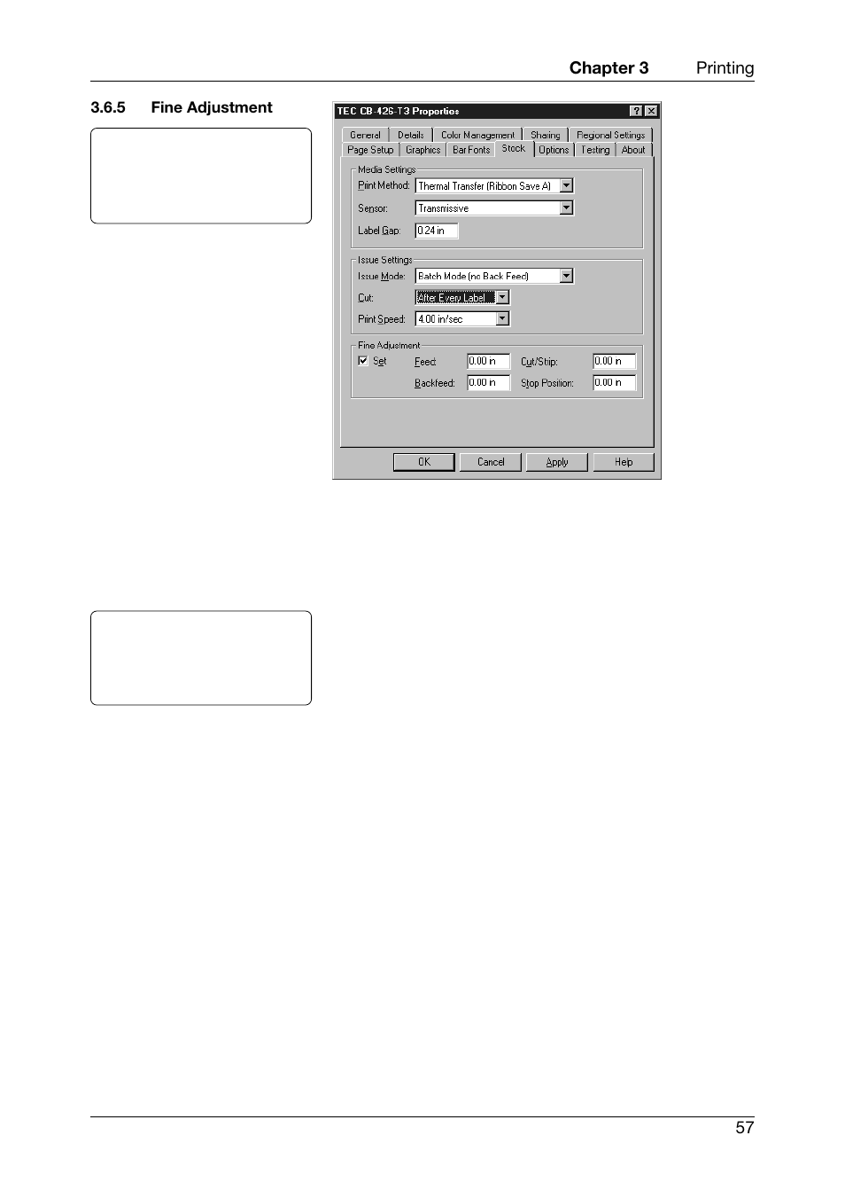 Fine adjustment | Toshiba TEC CB-426-T3-QQ User Manual | Page 65 / 122