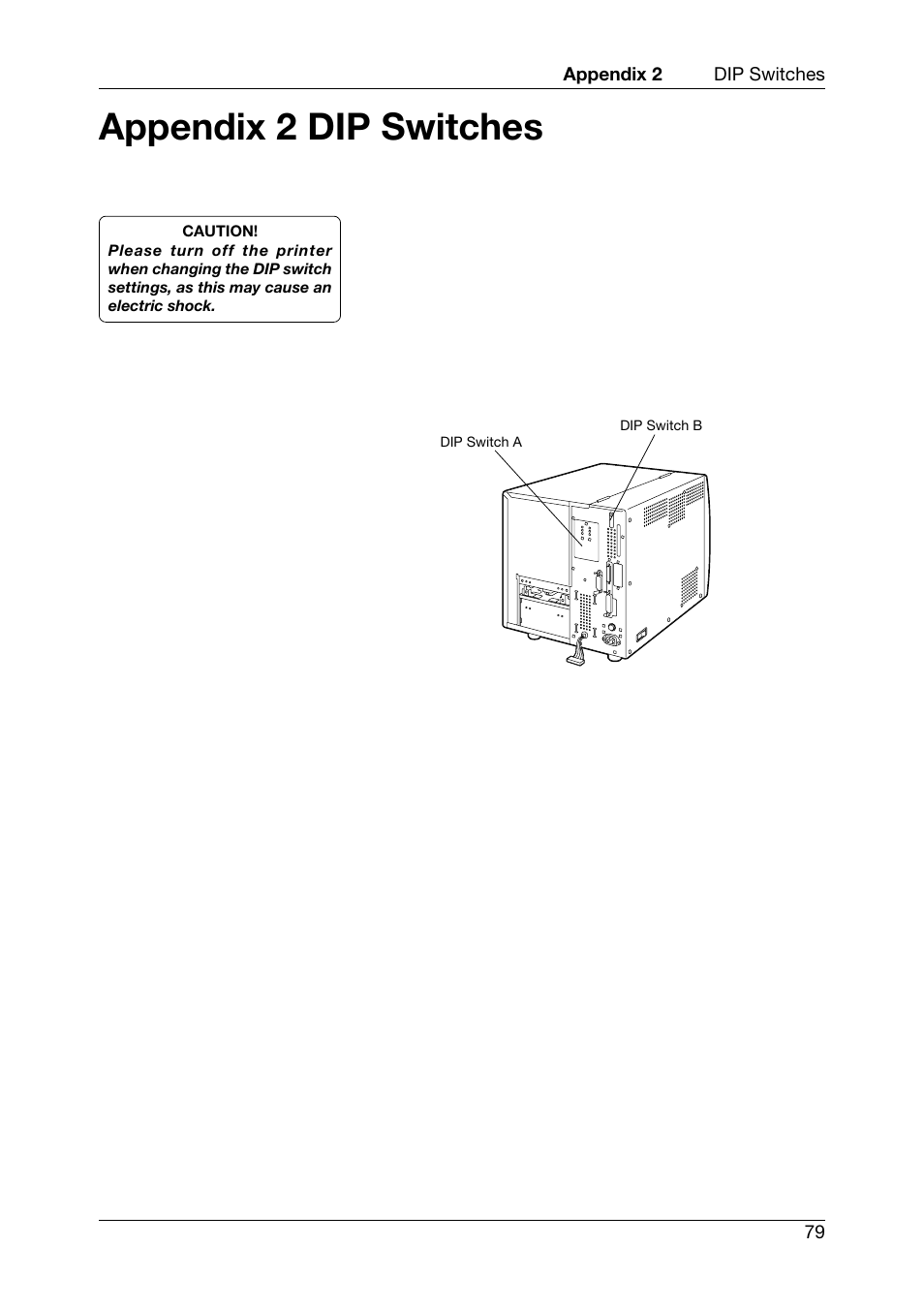 Appendix 2 dip switches | Toshiba TEC CB-426-T3-QQ User Manual | Page 87 / 122
