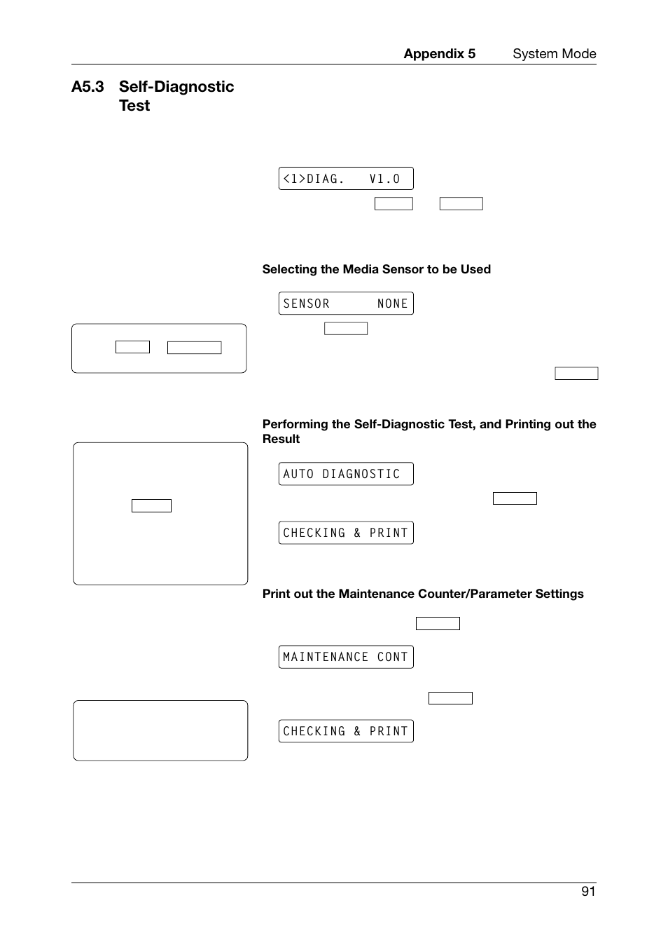 A5.3 self-diagnostic test | Toshiba TEC CB-426-T3-QQ User Manual | Page 99 / 122