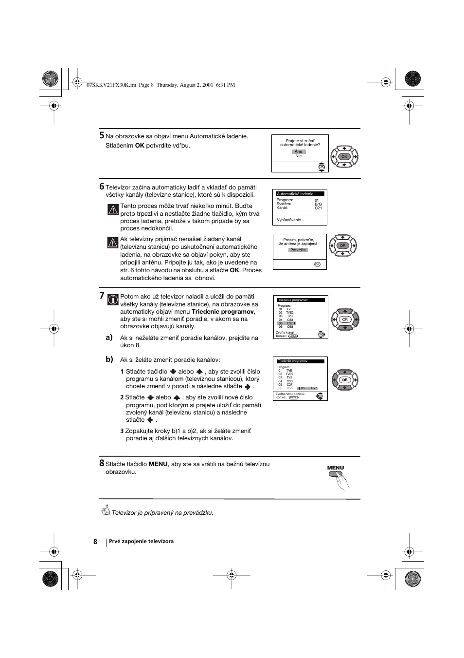 Sony KV-21FX30K User Manual | Page 121 / 135