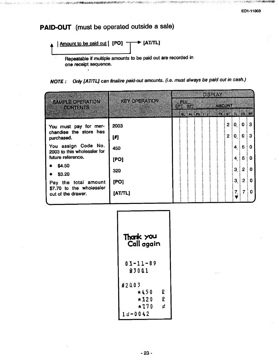 Thank you coll agoin, S3oai, 2ao3 | 170 ld-0042 | Toshiba MA-216-100 SERIES User Manual | Page 26 / 84