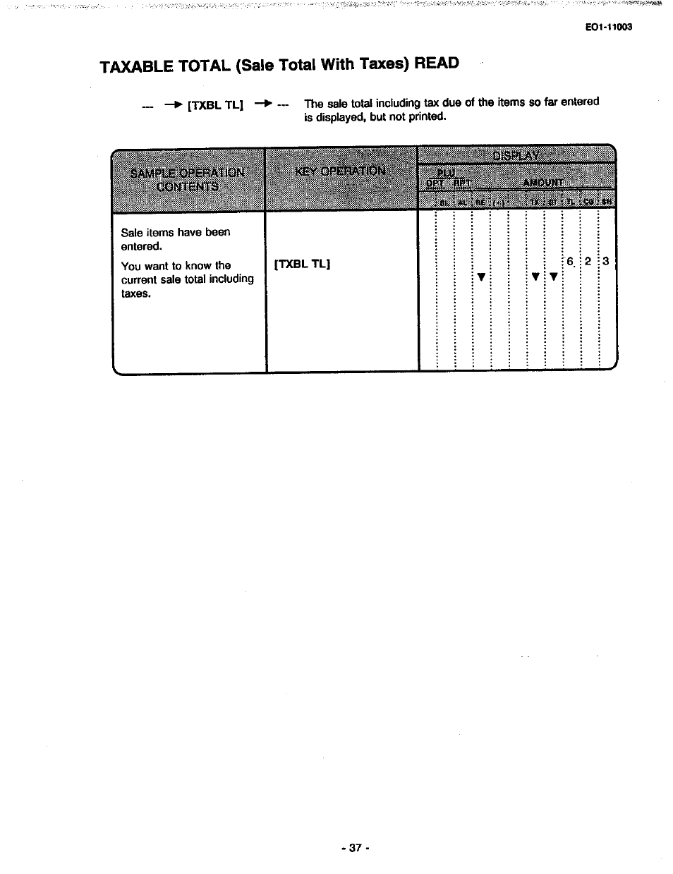 Taxable total (sale total with taxes) read | Toshiba MA-216-100 SERIES User Manual | Page 40 / 84