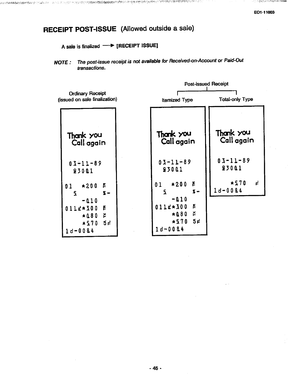 Thank you call agoin, S3oai, S 5 0 a i | A i o, L d - 0 0 a 4, S 3 o a i | Toshiba MA-216-100 SERIES User Manual | Page 48 / 84