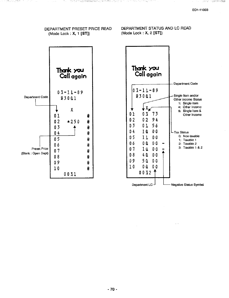 Thank you cali again, I3oai | Toshiba MA-216-100 SERIES User Manual | Page 73 / 84