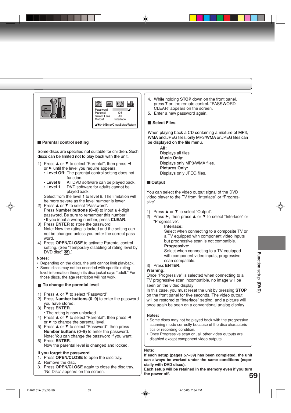 Toshiba CASSETTE RECORDER SD-V393SU User Manual | Page 59 / 68