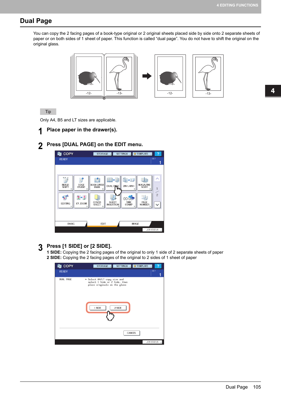 Dual page | Toshiba MULTIFUNCTIONAL DIGITAL COLOR SYSTEMS 6520C User Manual | Page 107 / 210