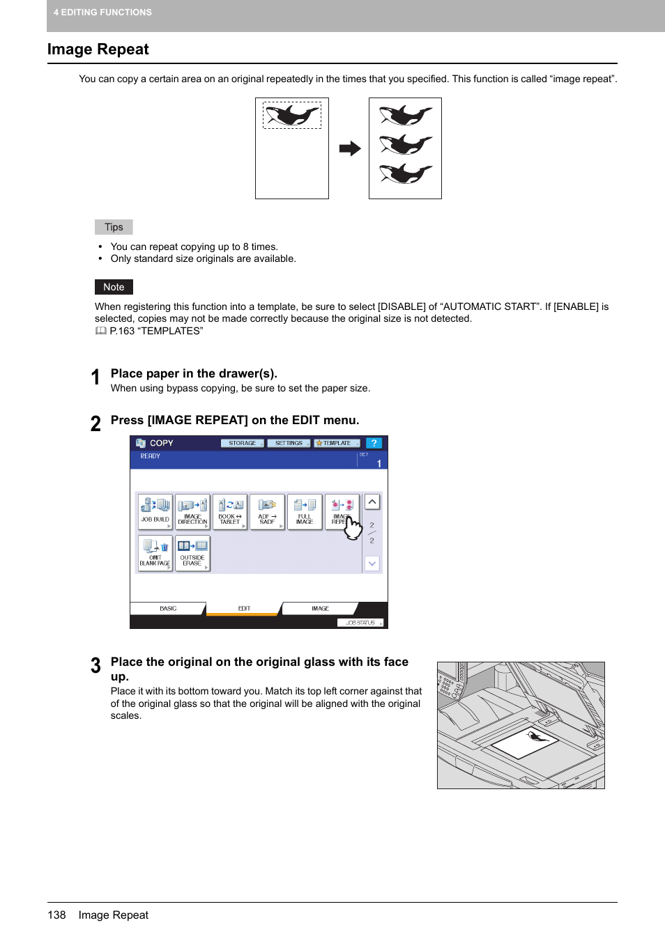 Image repeat | Toshiba MULTIFUNCTIONAL DIGITAL COLOR SYSTEMS 6520C User Manual | Page 140 / 210