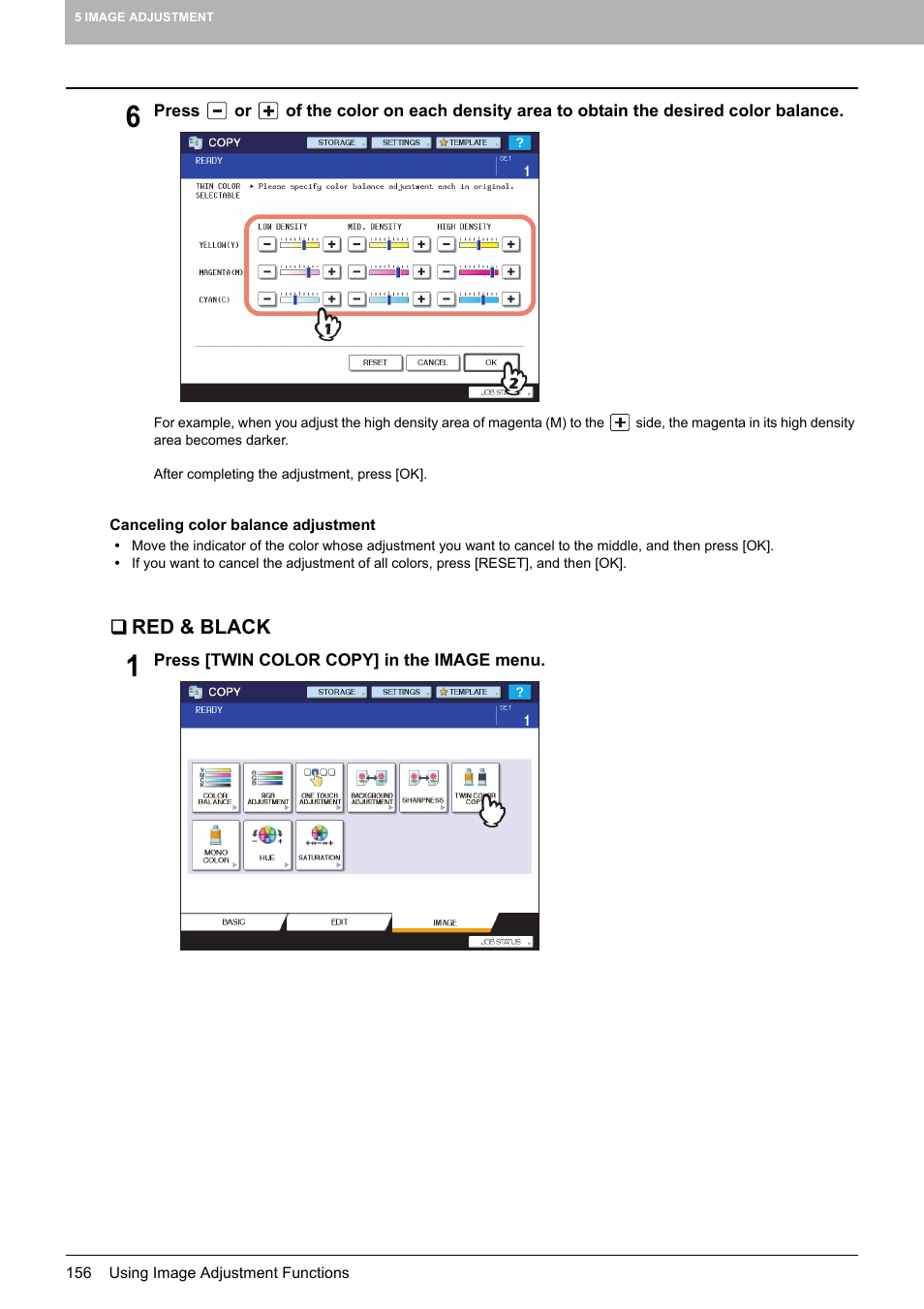 Red & black | Toshiba MULTIFUNCTIONAL DIGITAL COLOR SYSTEMS 6520C User Manual | Page 158 / 210