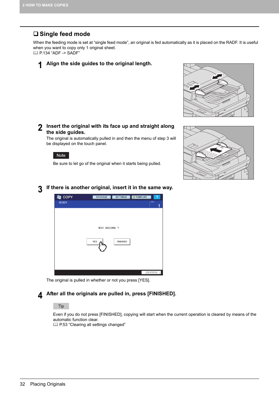 Single feed mode | Toshiba MULTIFUNCTIONAL DIGITAL COLOR SYSTEMS 6520C User Manual | Page 34 / 210