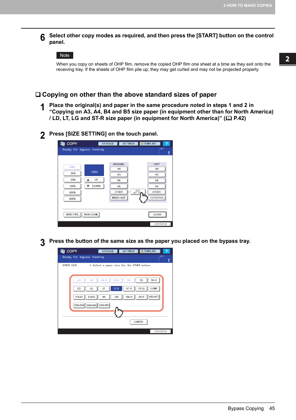 Toshiba MULTIFUNCTIONAL DIGITAL COLOR SYSTEMS 6520C User Manual | Page 47 / 210