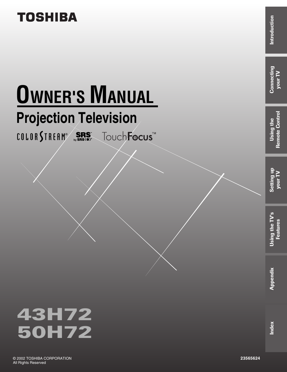 Toshiba TheaterView 43H72 User Manual | 56 pages