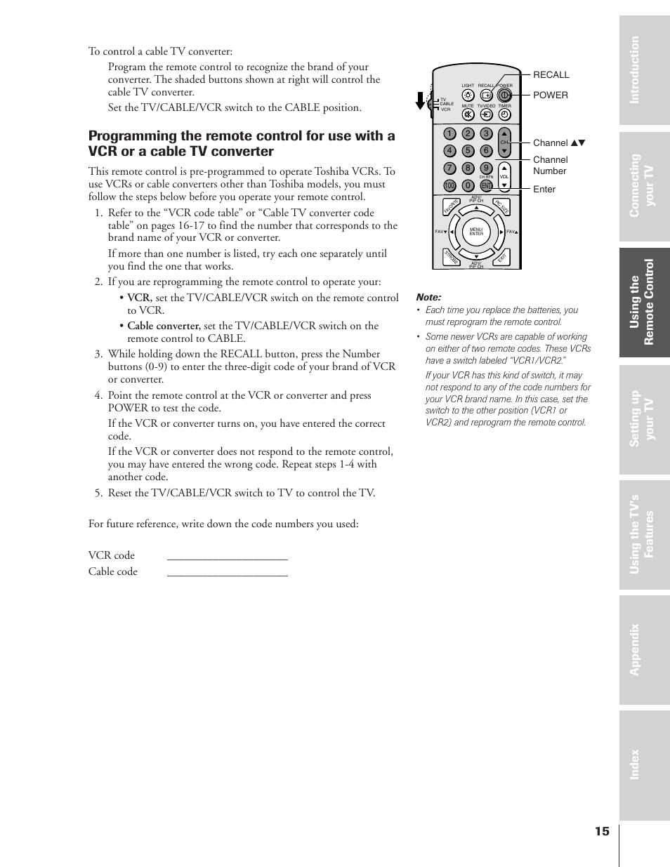 Toshiba TheaterView 43H72 User Manual | Page 15 / 56