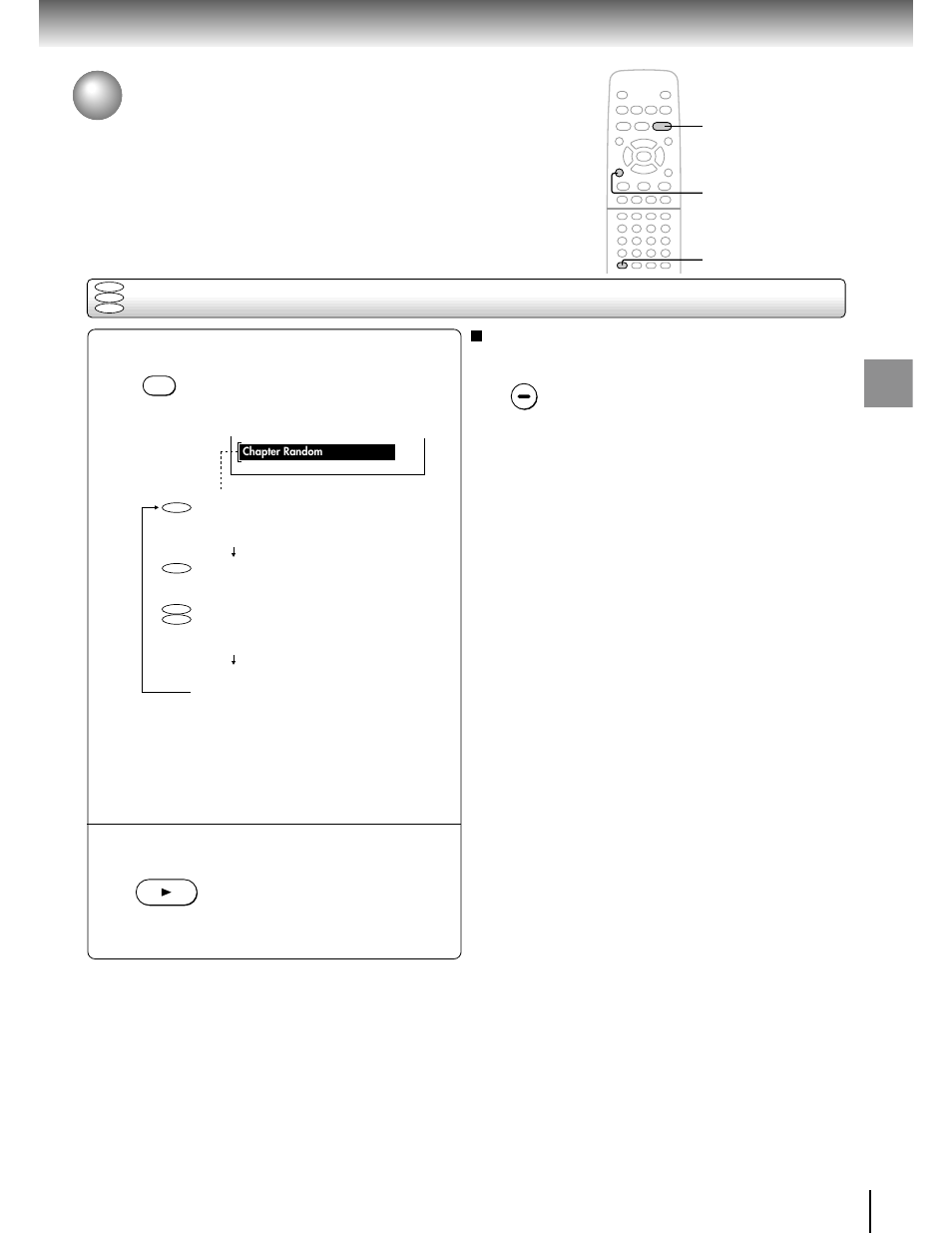 Playing in random order, Playing titles, chapters or tracks in random order | Toshiba SD-2700 User Manual | Page 29 / 51