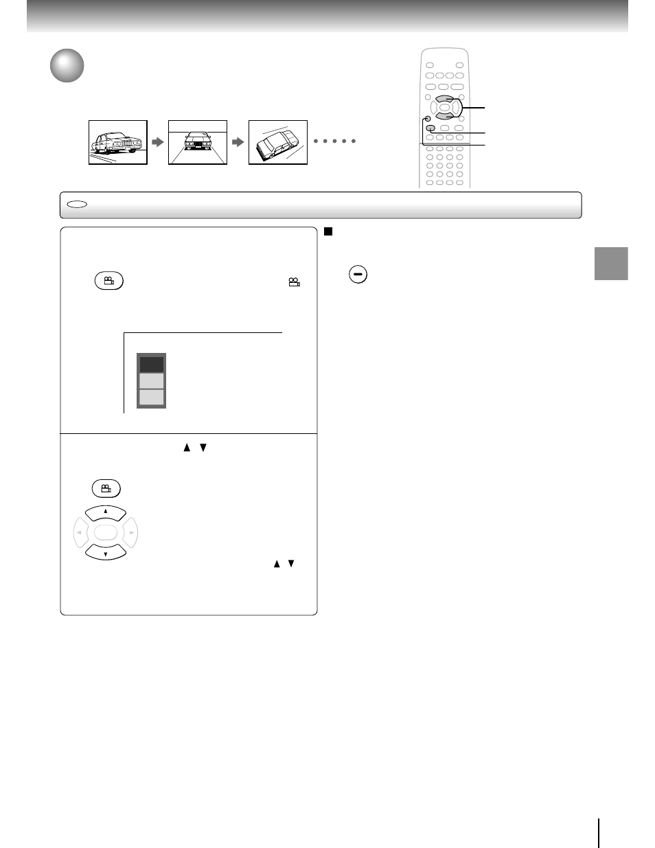 Selecting the camera angle, Changing the camera angle | Toshiba SD-2700 User Manual | Page 33 / 51