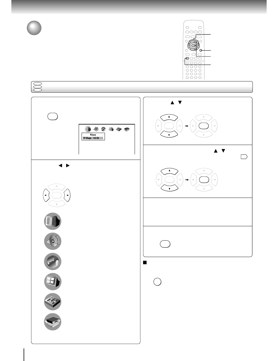 Function setup, Customizing the function settings, Setting procedure | Toshiba SD-2700 User Manual | Page 38 / 51