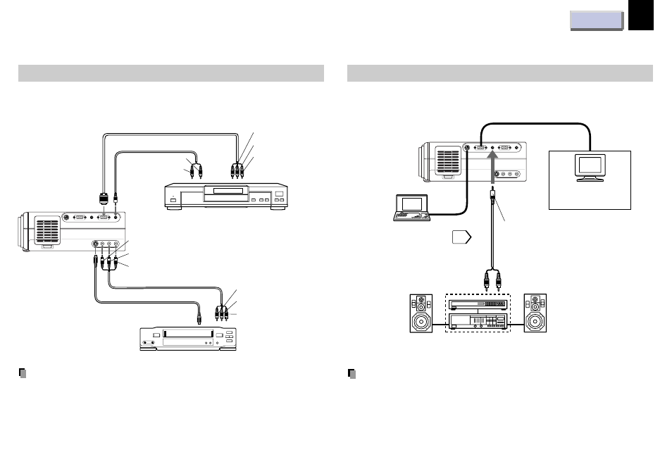 Ol connector, Udio input) | Toshiba TXP650 User Manual | Page 17 / 52