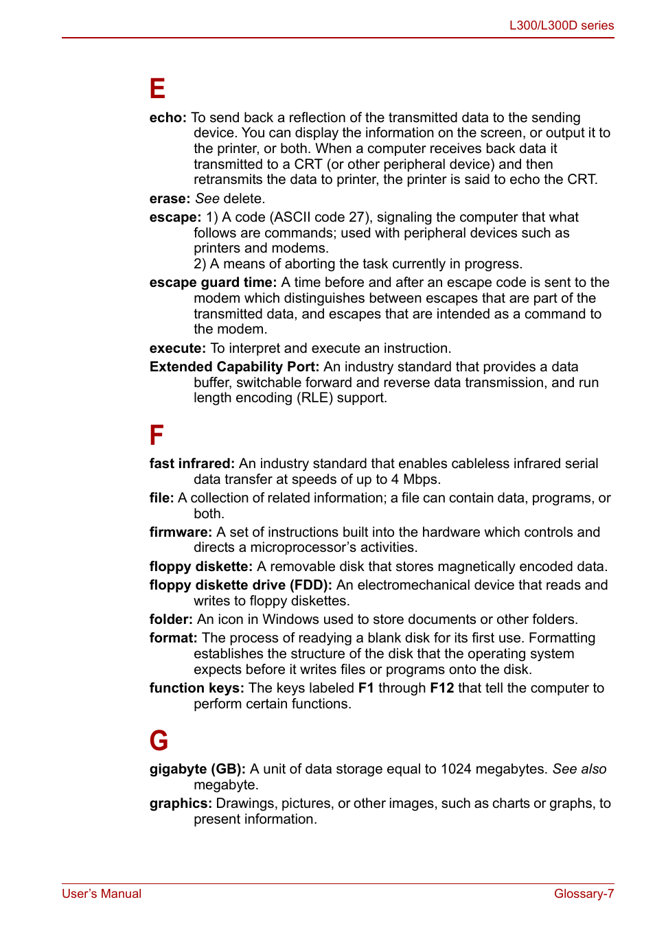 Toshiba Computer L300 User Manual | Page 175 / 186