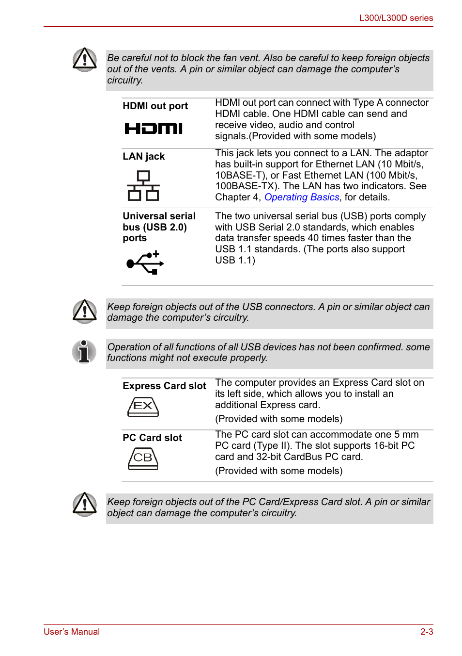 Toshiba Computer L300 User Manual | Page 35 / 186