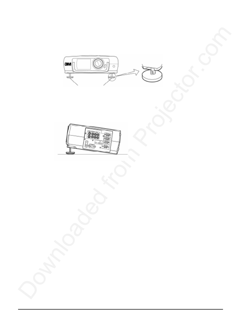 2 how to use foot adjusters | Toshiba MP8640 User Manual | Page 15 / 30