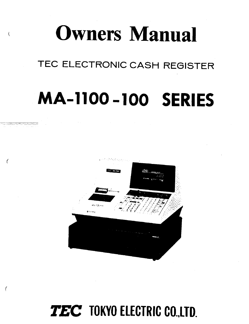 Toshiba TEC MA-1100-100 SERIES User Manual | 136 pages