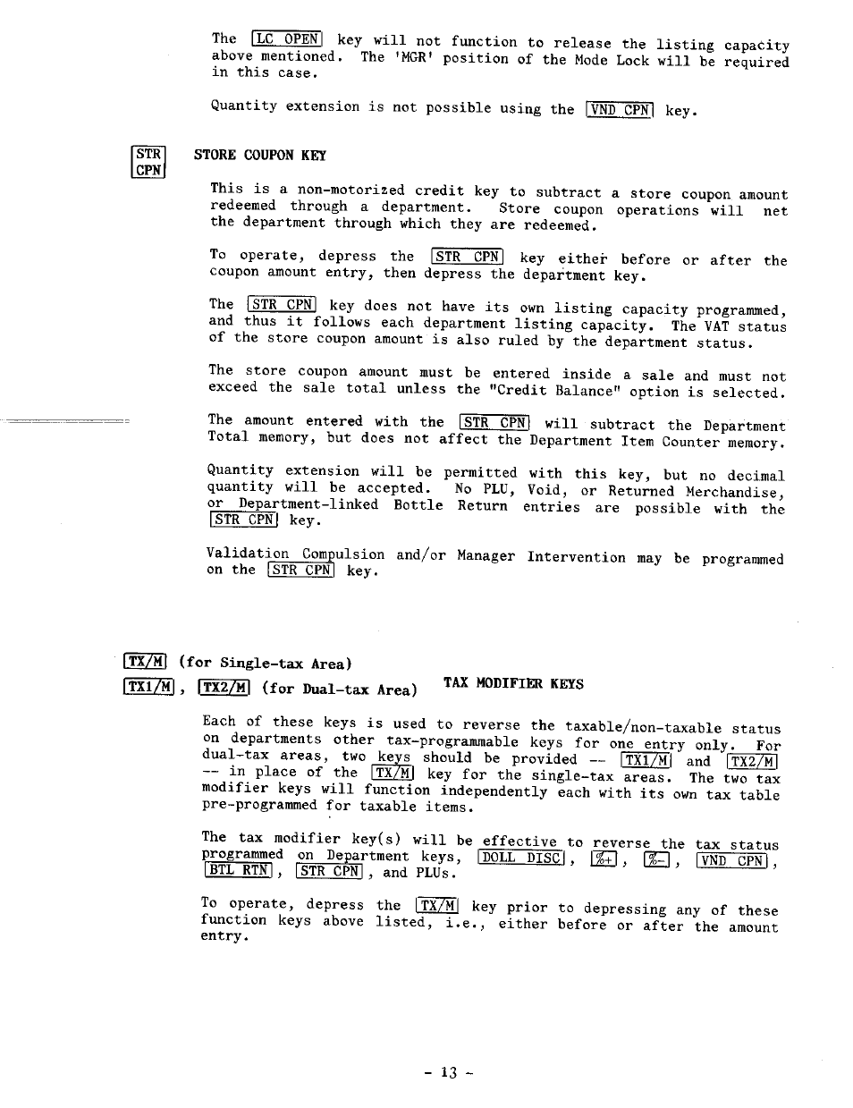 Tx/m | Toshiba TEC MA-1100-100 SERIES User Manual | Page 17 / 136