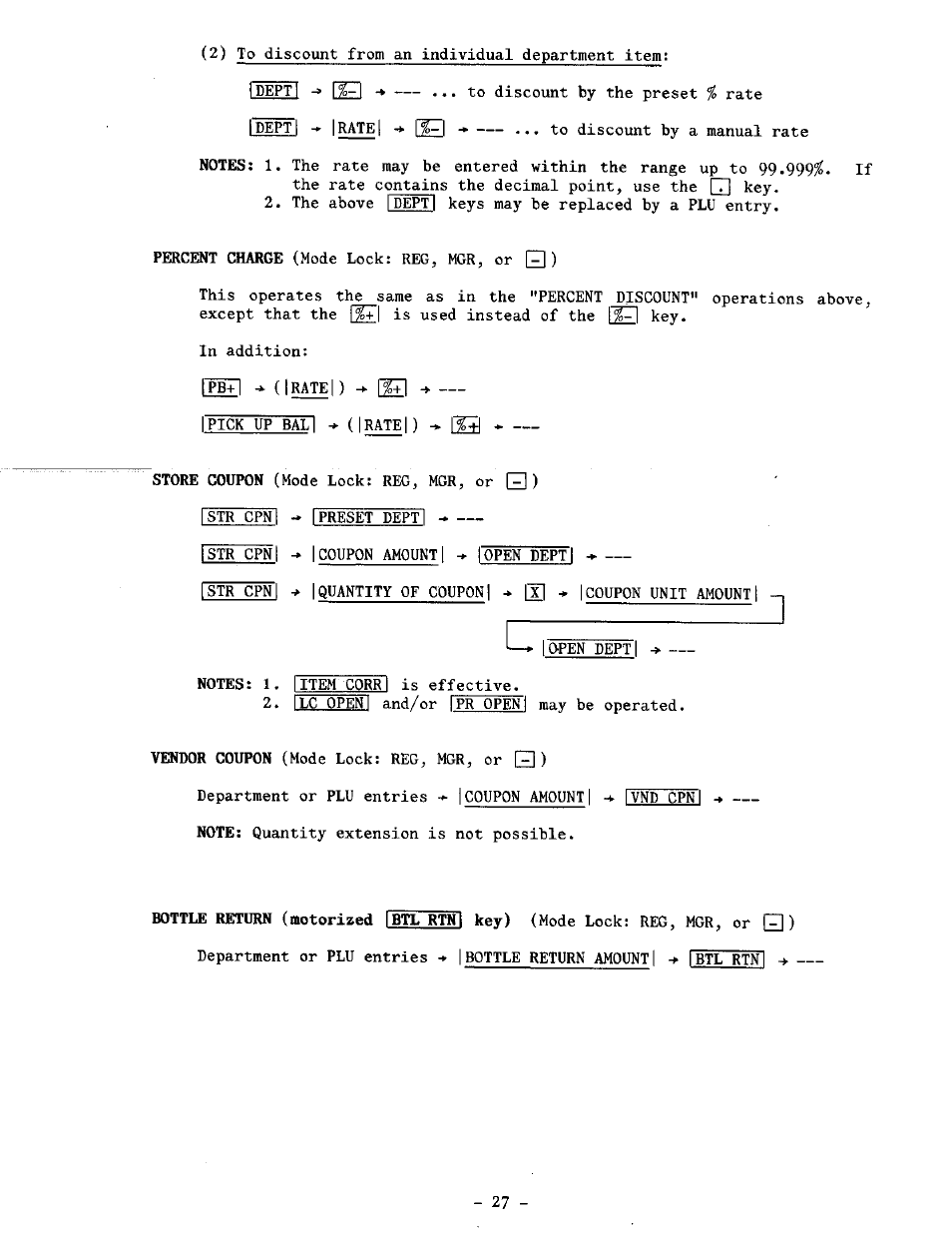 Toshiba TEC MA-1100-100 SERIES User Manual | Page 31 / 136