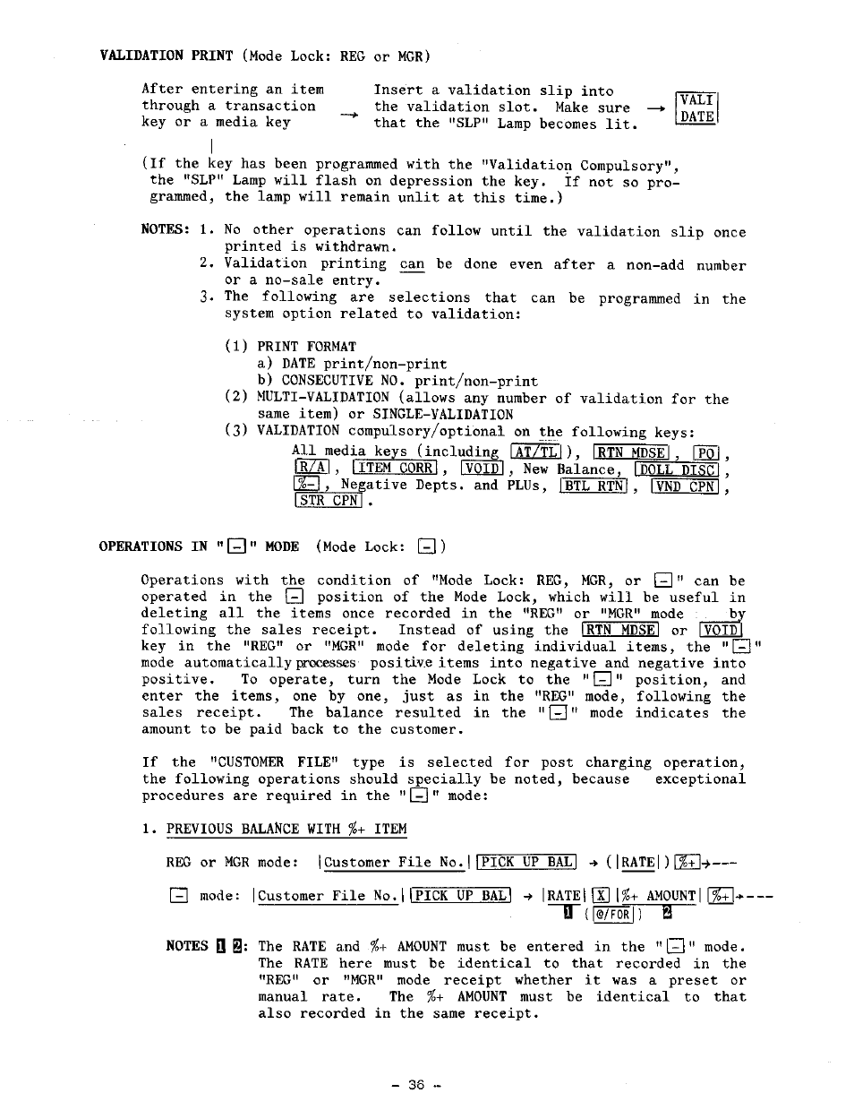 Q (|@/fq^ s | Toshiba TEC MA-1100-100 SERIES User Manual | Page 40 / 136