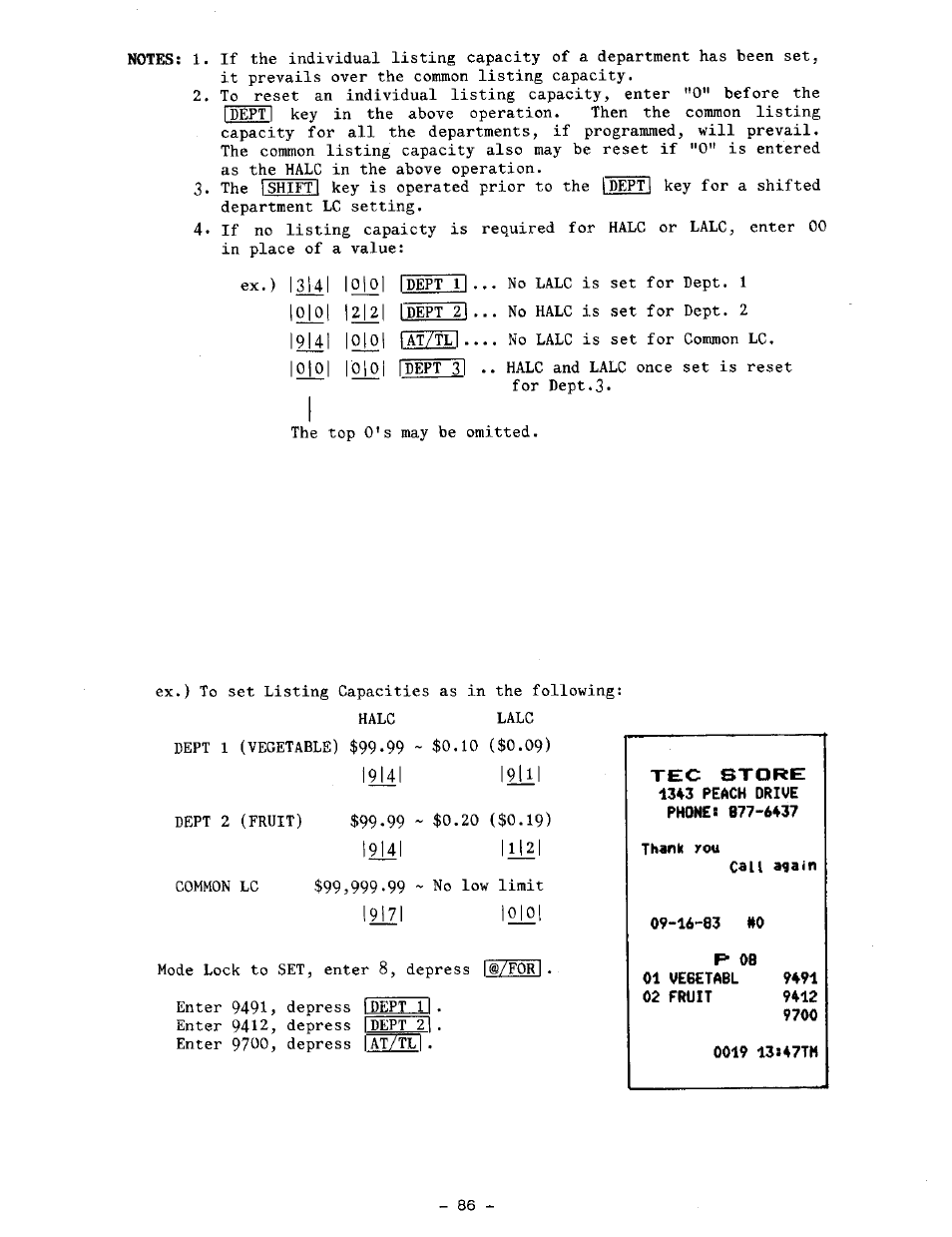Toshiba TEC MA-1100-100 SERIES User Manual | Page 90 / 136