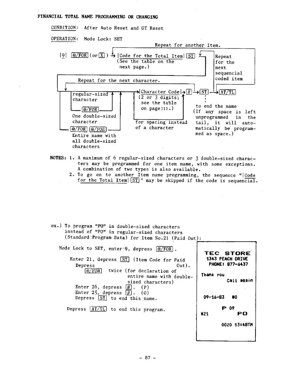 Thank you, Call a9ain, 16-83 ro p 09 | 0020 13s48th | Toshiba TEC MA-1100-100 SERIES User Manual | Page 91 / 136