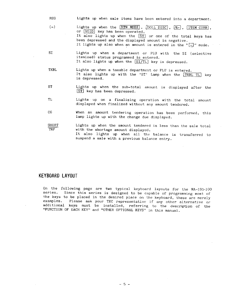 Keyboard layout, K e y b o a r d l a y o u t | Toshiba MA-191 User Manual | Page 9 / 72