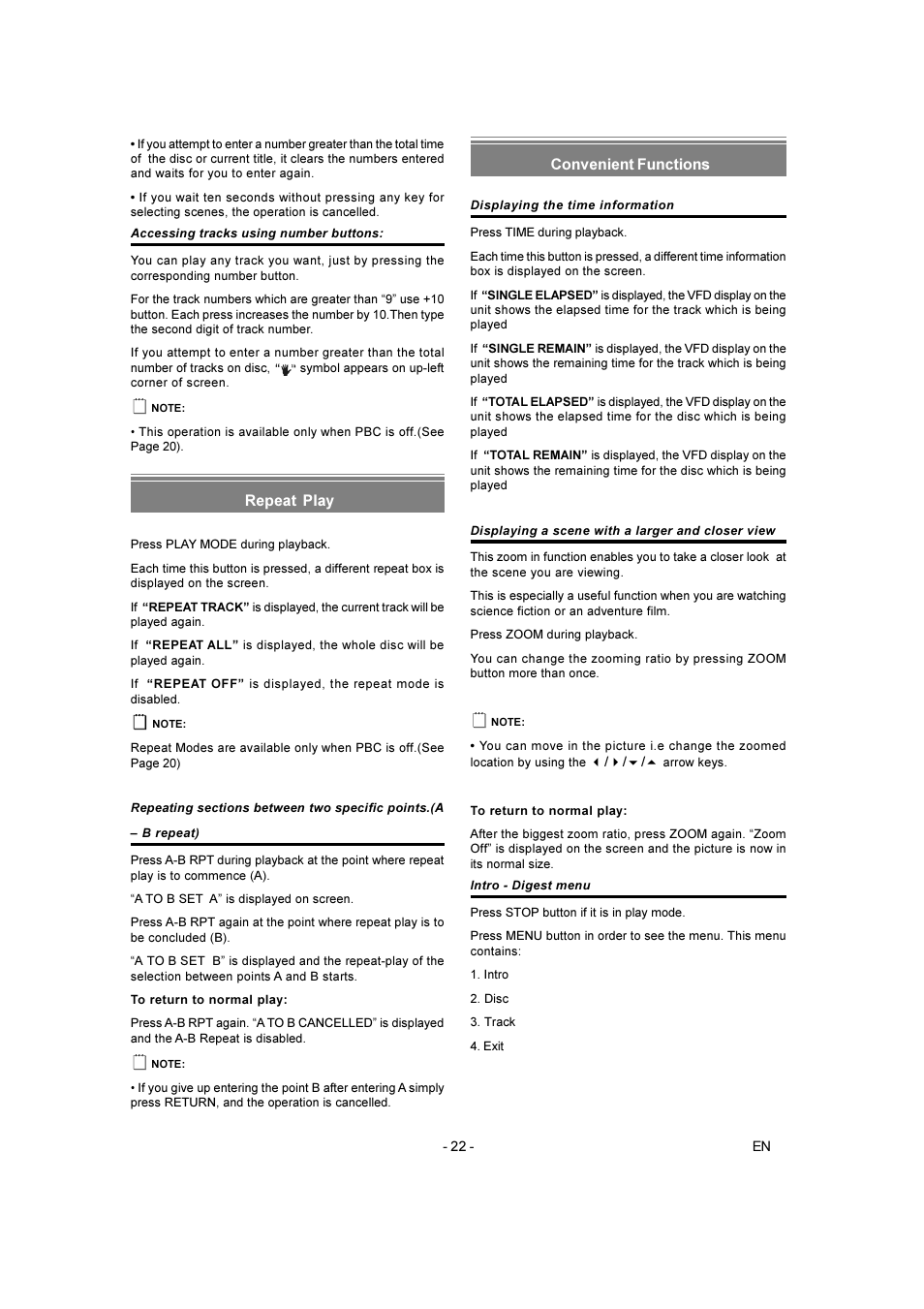 Toshiba SD-250E-S-TE User Manual | Page 22 / 35