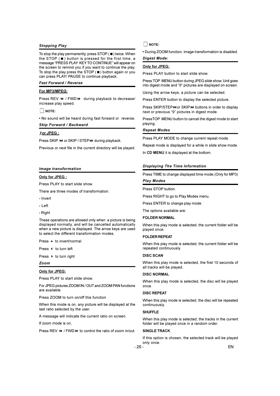 Toshiba SD-250E-S-TE User Manual | Page 26 / 35