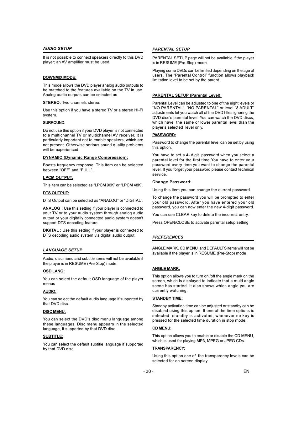 Toshiba SD-250E-S-TE User Manual | Page 30 / 35