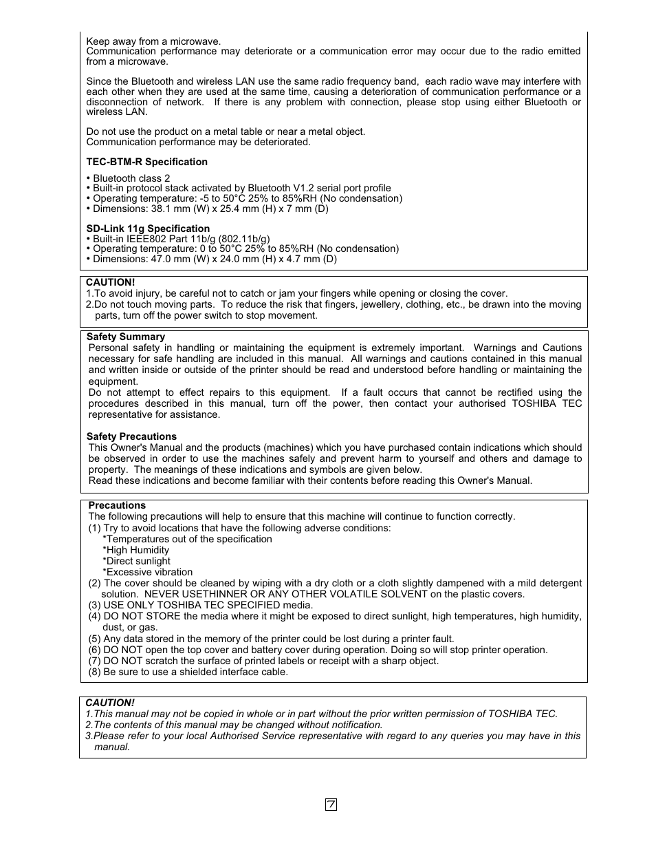 Toshiba EO1-33079 User Manual | Page 8 / 34