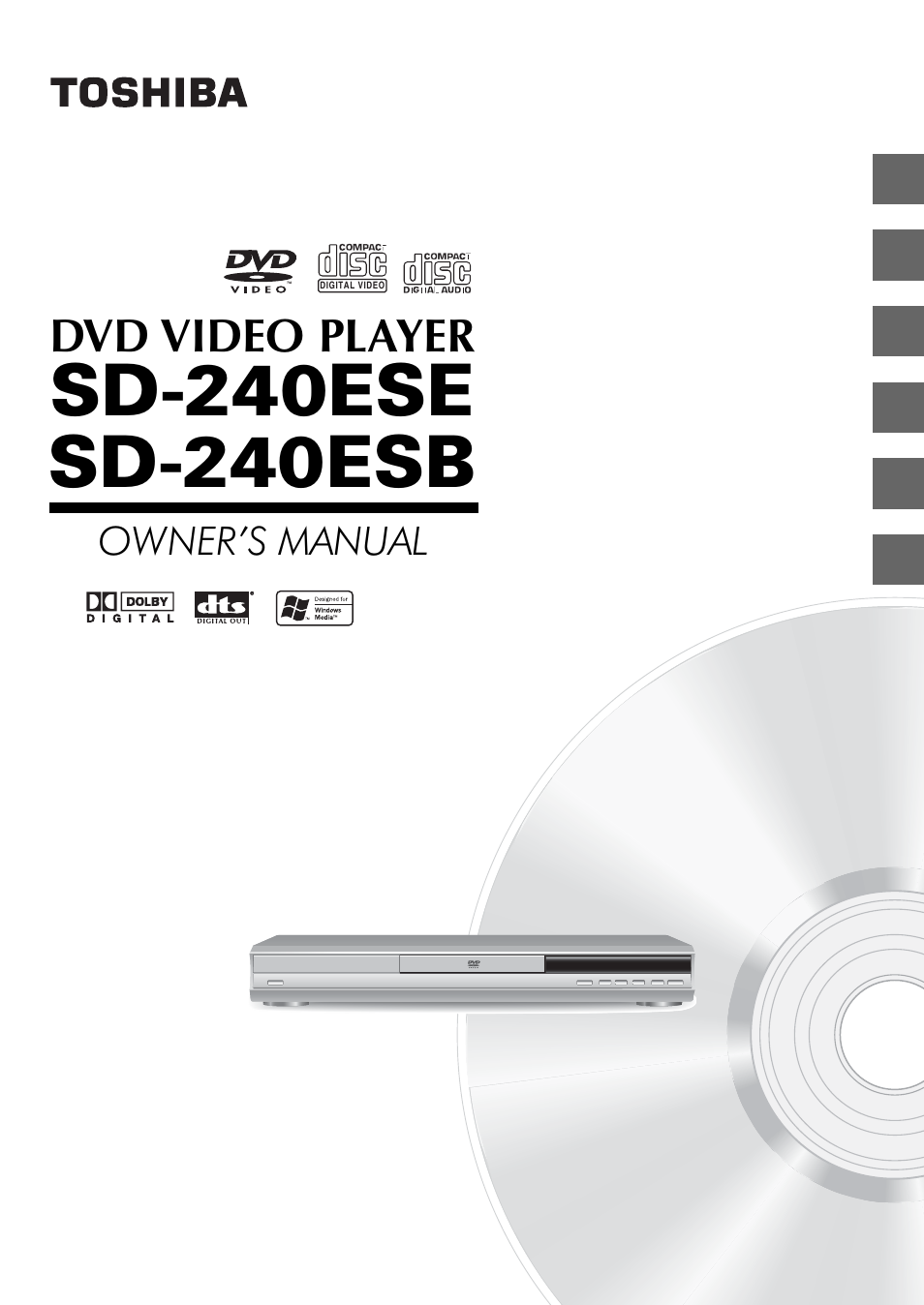 Toshiba SD-240ESE User Manual | 61 pages