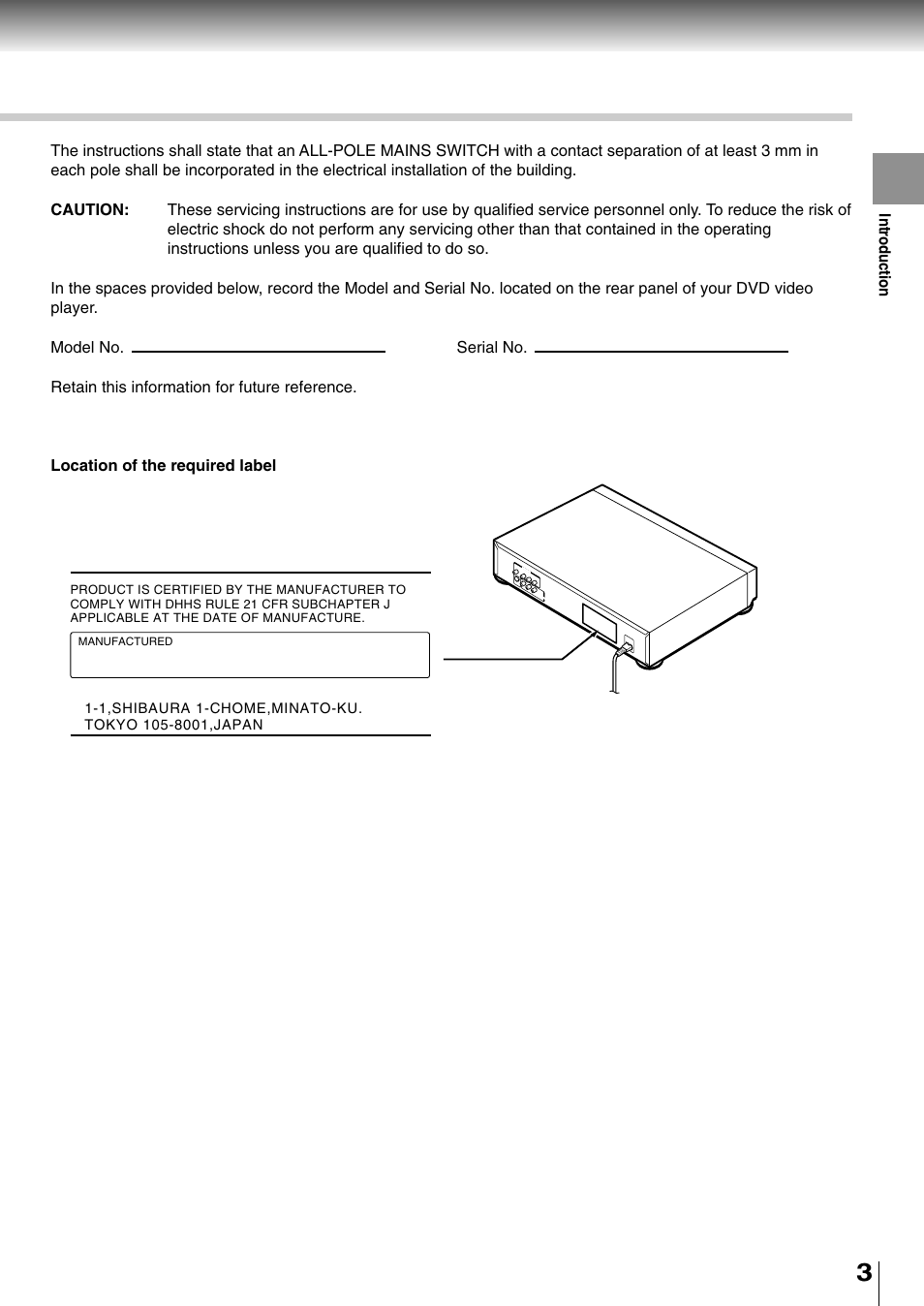Toshiba SD-400V User Manual | Page 3 / 51