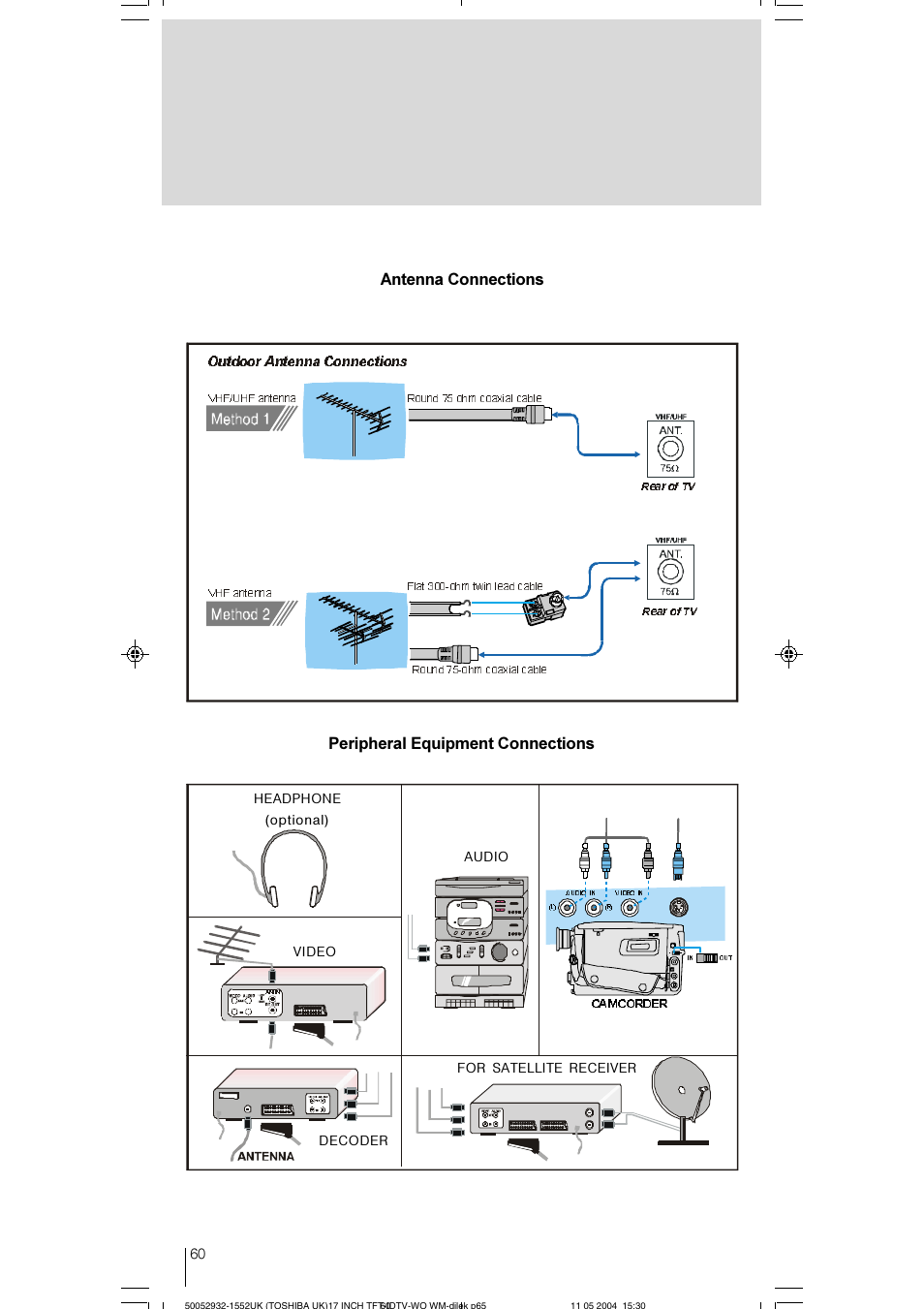 Toshiba 17WLT46B User Manual | Page 61 / 65
