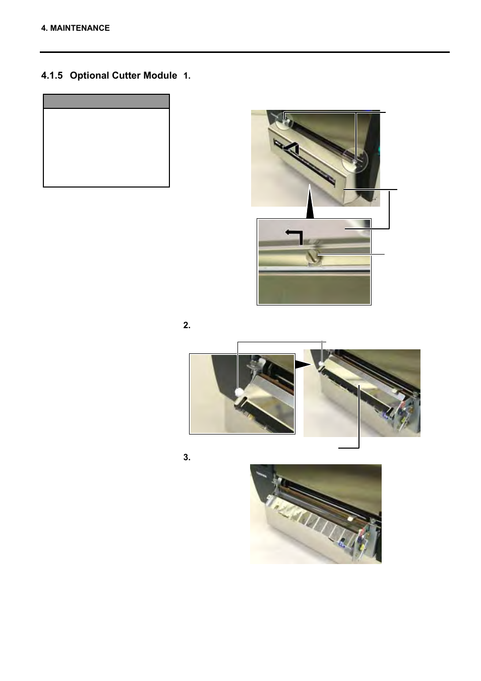 5 optional cutter module | Toshiba EO1-33057 User Manual | Page 105 / 139