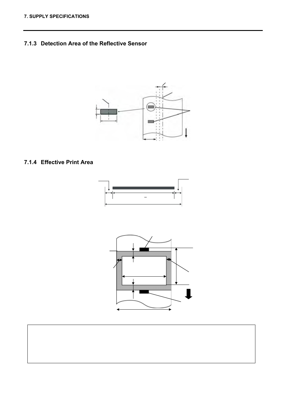 3 detection area of the reflective sensor, 4 effective print area | Toshiba EO1-33057 User Manual | Page 118 / 139
