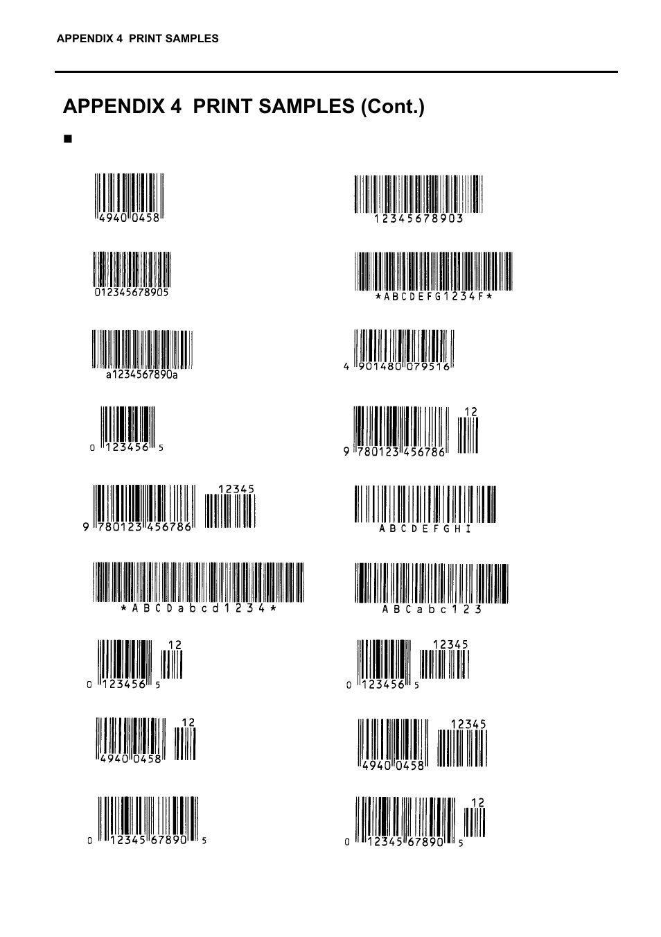 Appendix 4 print samples (cont.) | Toshiba EO1-33057 User Manual | Page 133 / 139