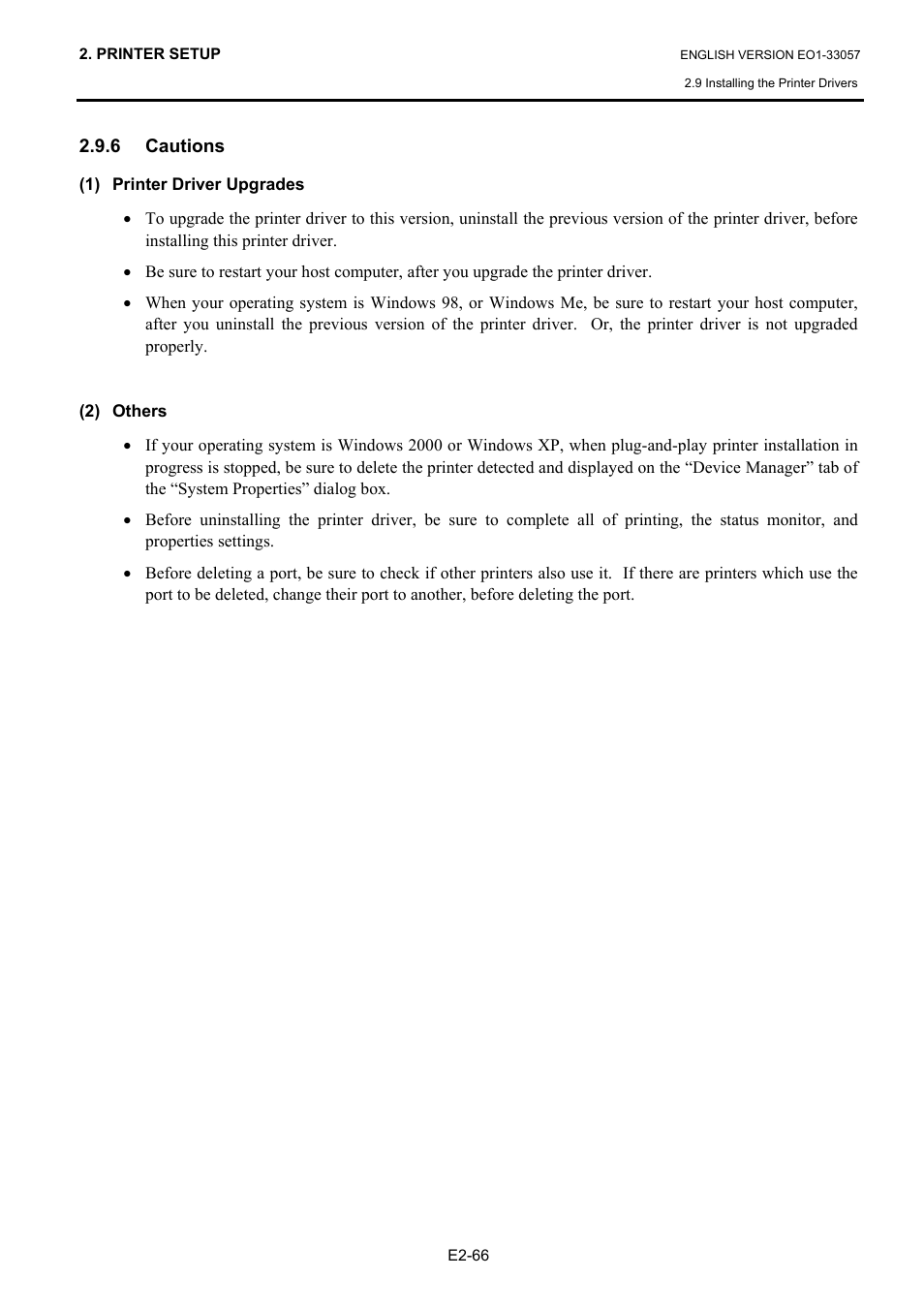 6 cautions | Toshiba EO1-33057 User Manual | Page 80 / 139